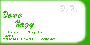 dome nagy business card